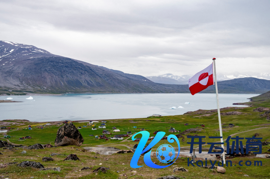  ▲贵寓图片：格陵兰岛旗子（路透社）