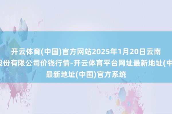 开云体育(中国)官方网站2025年1月20日云南特安呐制药股份有限公司价钱行情-开云体育平台网址最新地址(中国)官方系统