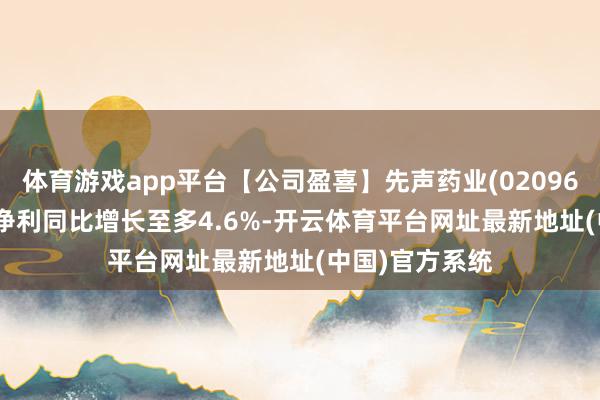 体育游戏app平台【公司盈喜】先声药业(02096)料2024财年净利同比增长至多4.6%-开云体育平台网址最新地址(中国)官方系统