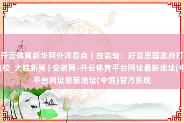 开云体育新华网外洋看点｜技能轴：好意思国政府打压好意思国高校_大皖新闻 | 安徽网-开云体育平台网址最新地址(中国)官方系统