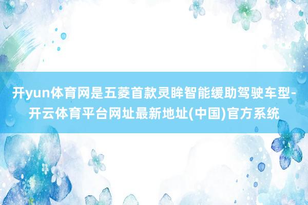 开yun体育网是五菱首款灵眸智能缓助驾驶车型-开云体育平台网址最新地址(中国)官方系统